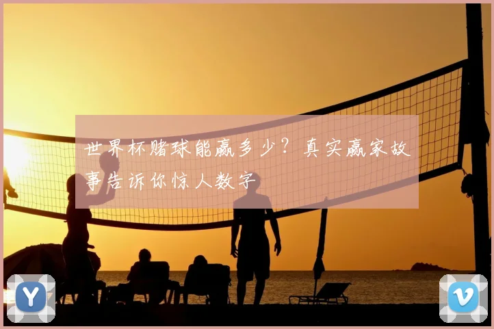 世界杯赌球能赢多少？真实赢家故事告诉你惊人数字